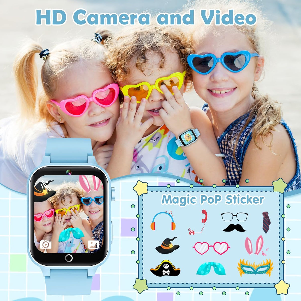 Smartwatch for Kids with HD Camera & 26 Educational Games