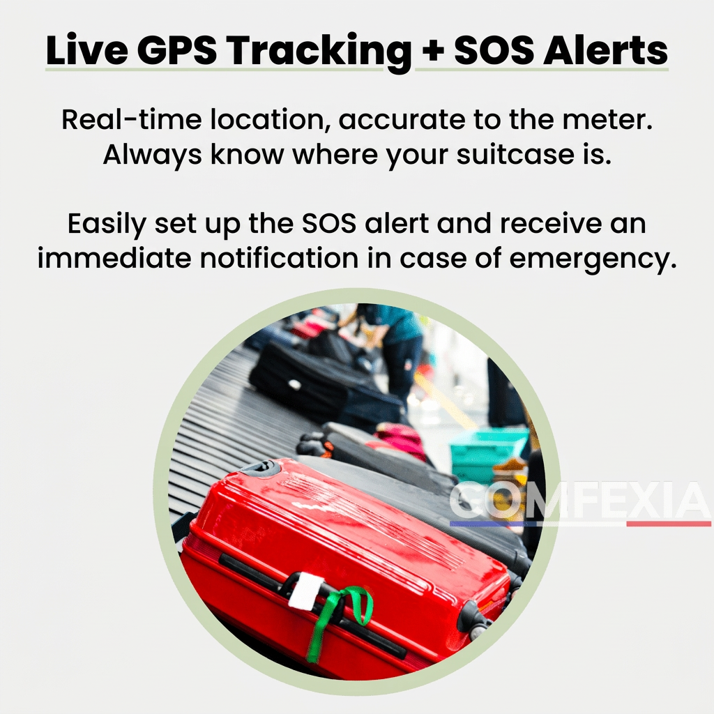 GPS Luggage Tracker No Subscription High-Precision, Compatible Android & iOS