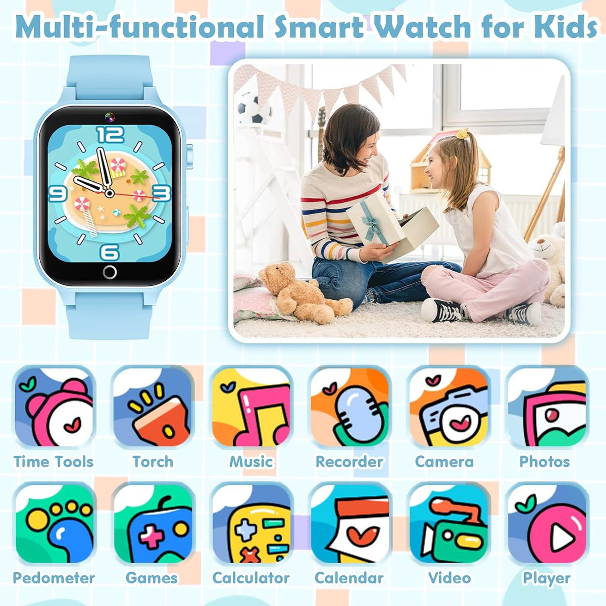 Smartwatch for Kids with HD Camera & 26 Educational Games