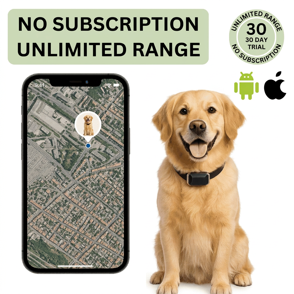 GPS Collar for Dogs Subscription, Unlimited Range