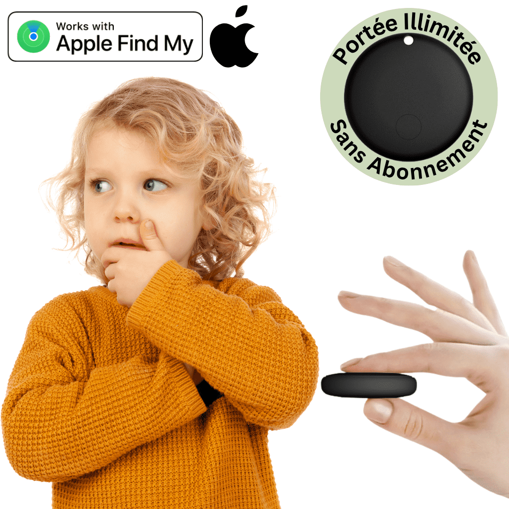GPS Tracker Child No Subscription & No SIM Card Required, Compatible Android & iOS
