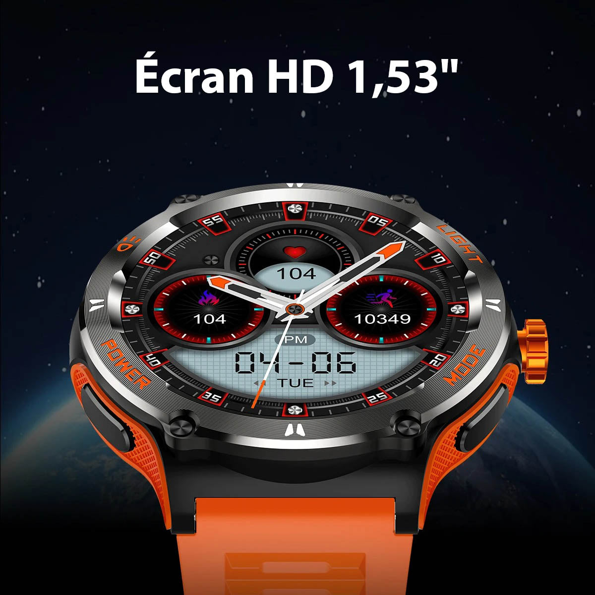 Smartwatch with HD Display with Built-In Compass